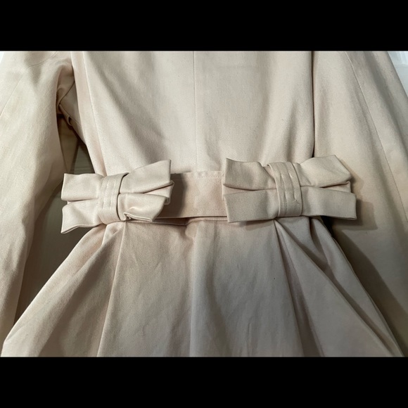 Forever new bow skirt trench coat Australian size 12 - Picture 8 of 11